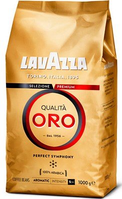 Lavazza Qualita Oro кофе в зернах 1 кг пакет 100% арабика