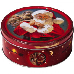 Санта Клаус Новый Год печенье ассорти сдобное 400г ж/б Дания