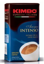 Kimbo Aroma Intenso 250г кофе в зернах 80/20 арабика/робуста пакет