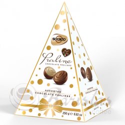 Socado Золотая пирамида 250г ассорти шоколадных конфет картон