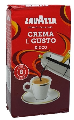 Lavazza Crema Gusto Ricco кофе молотый 250г в/у
