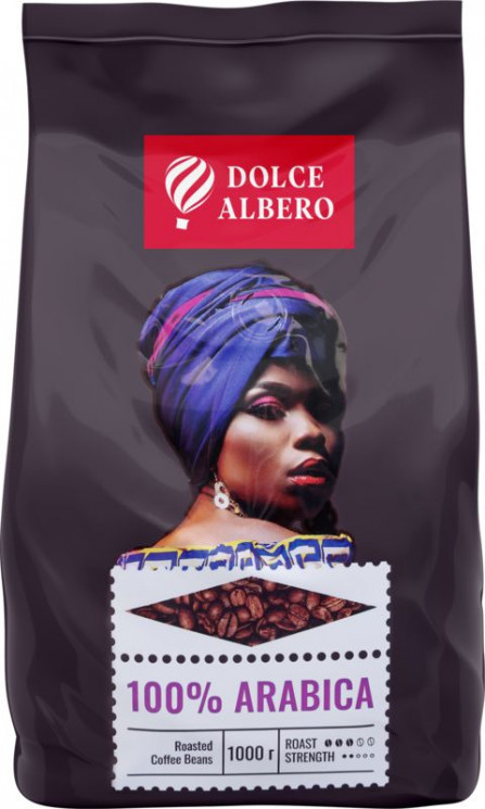 Dolce Albero 100 % Арабика 1 кг кофе в зернах пакет