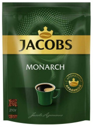 Кофе растворимый Jacobs Monarch сублимированный пакет 210 г