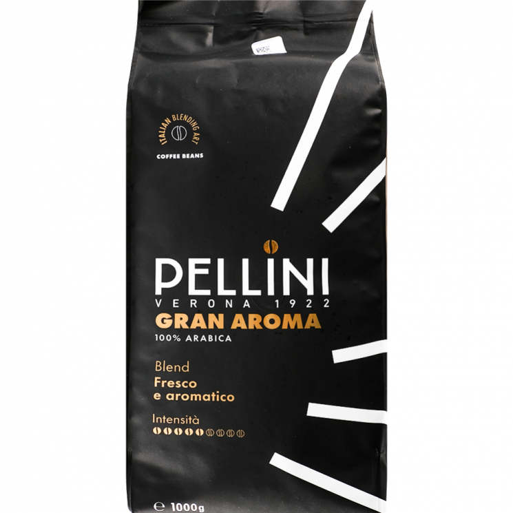 Pellini Gran Aroma NEW кофе в зернах 1 кг 100% арабика пакет 