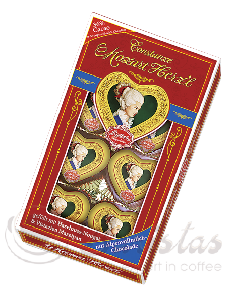 Reber Mozart Constanze Mozart Heart 80г молочный шоколад мини сердечки