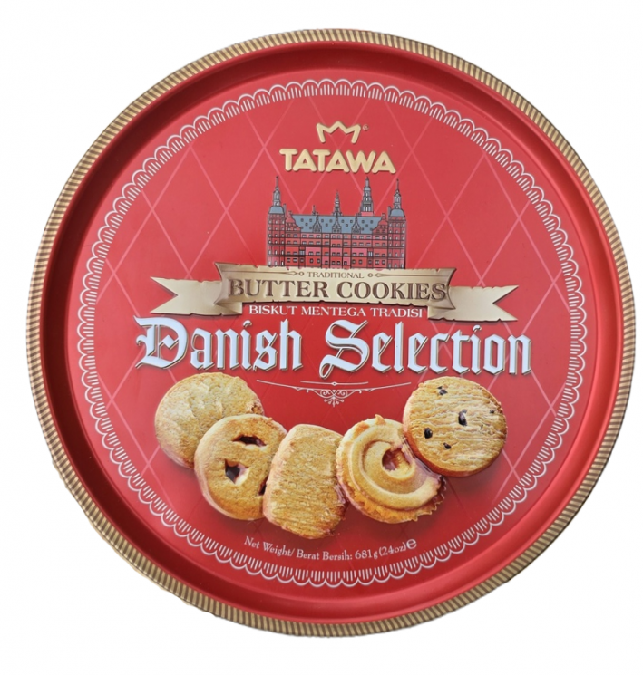 Tatawa Danish Selection 681г печенье сдобное красная ж/б