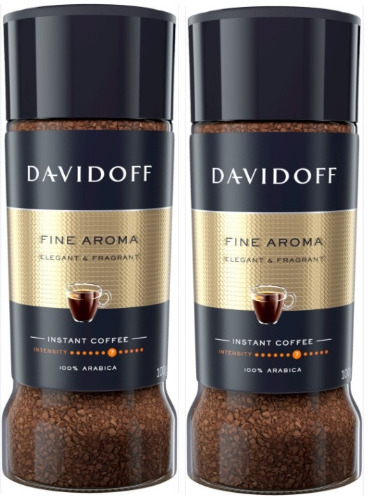 Davidoff Fine Aroma кофе растворимый 100г ст/б (упаковка 2 шт)