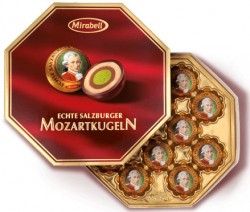 Mozart Mirabell 300г шарики Mozartkugeln Octagon Gift конфеты шоколадные