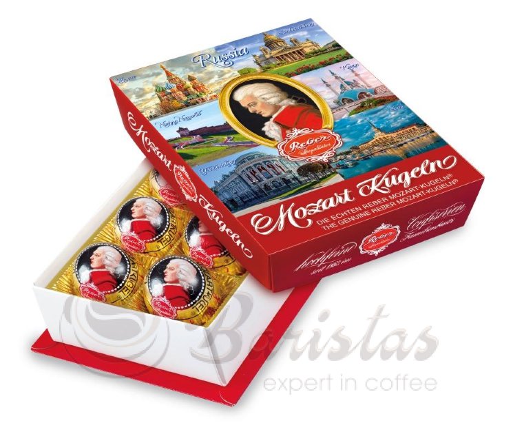Reber Mozart Города России конфеты шоколадные Gift Box Dark Chocolate подарочная упаковка 120 г