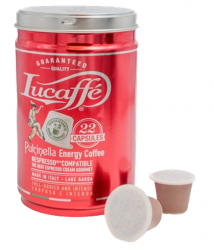 Lucaffe Pulcinella Nespresso 22 капс кофе в капсулах ж/б 