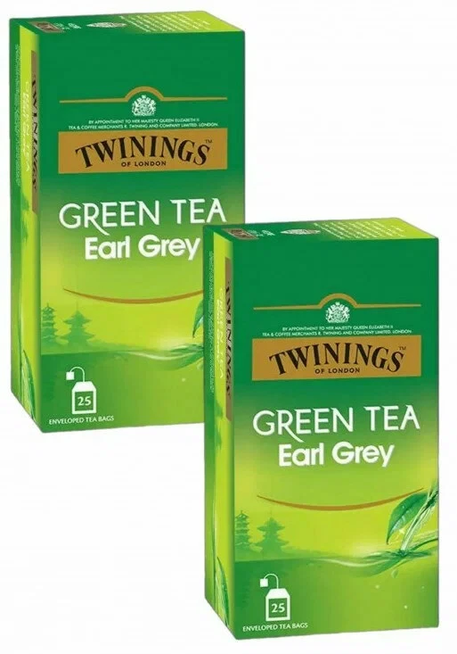 Twinings Green Tea Earl Grey 1.6г x 25 пак зеленый чай (упаковка 2 шт)