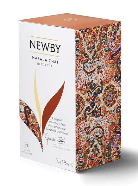 Newby Mаsala chai  2г.Х 25 пакетиков черный чай картонная упаковка 50 г.