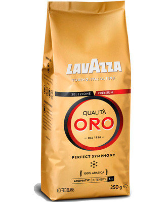 Lavazza Qualita Oro кофе в зернах 250 г пакет