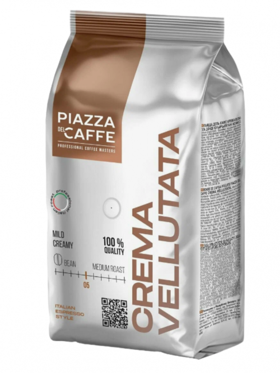 Кофе в зёрнах Piazza del Caffee Crema Vellutata 1 кг