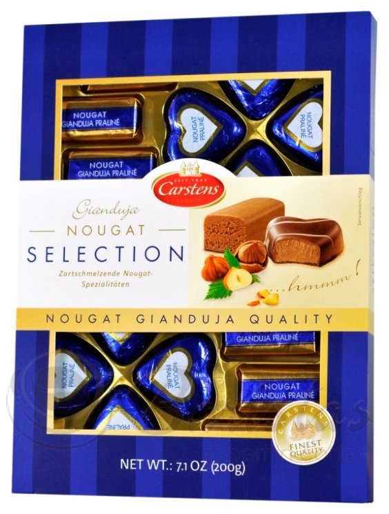 Carstens Nougat Selection 200г нуга в молочном шоколаде шоколадные конфеты