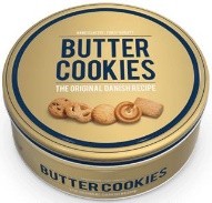 РК Butter Cookies Золотая банка сдобное печенье 454г ж/б Польша