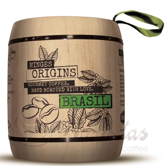 Minges Origins Brasil Premium кофе в деревянном бочонке 250г 100% арабика