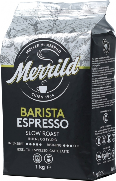 Merrild Barista Espresso кофе в зернах 1 кг