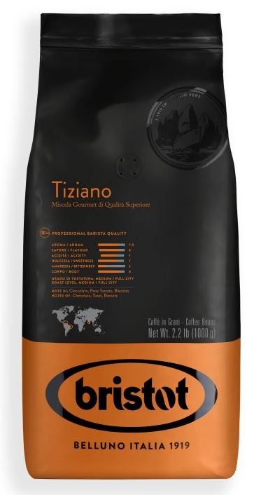 Bristot  Tiziano кофе в зернах 1 кг пакет