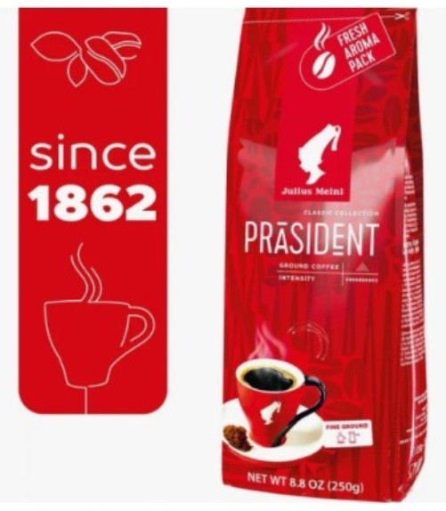 Julius Meinl  Prasident  250 г кофе молотый пакет
