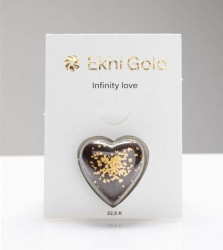 Ekhi Gold Infinity шоколадное сердечко с хлопьями золота 22,5 карата