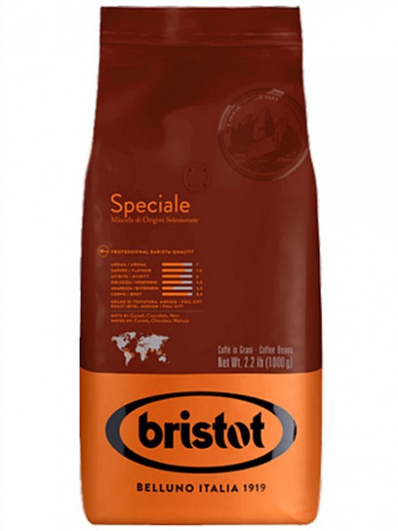Bristot Speciale кофе в зернах 1 кг пакет