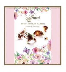 Ameri Розовая упаковка 250г (упак 12шт) конфеты шоколадные ракушки