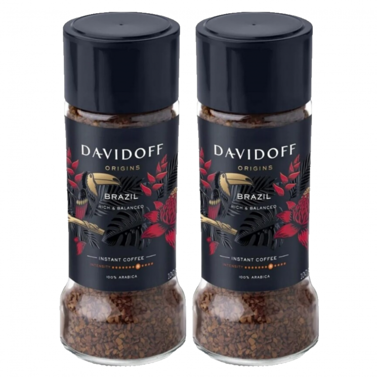 Davidoff Brazil кофе растворимый 90г упаковка 2 штуки