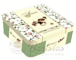 Ameri Весенняя жестяная коробка 500г конфеты шоколадные с начинкой пралине (ракушки)