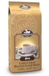 Saquella Oro 1 кг пакет кофе в зернах 65/35