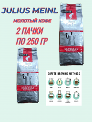 Julius Meinl Espresso Buonaroma кофе молотый 250 г (упаковка 2 шт)