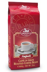 Saquella Napoli 1 кг пакет кофе в зернах 85/15