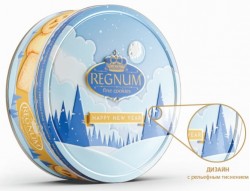 Regnum Зимний Лес печенье сдобное со сливочным маслом 400г ж/б с тиснением