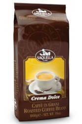 Saquella Crema Dolce 1 кг пакет кофе в зернах 60/40