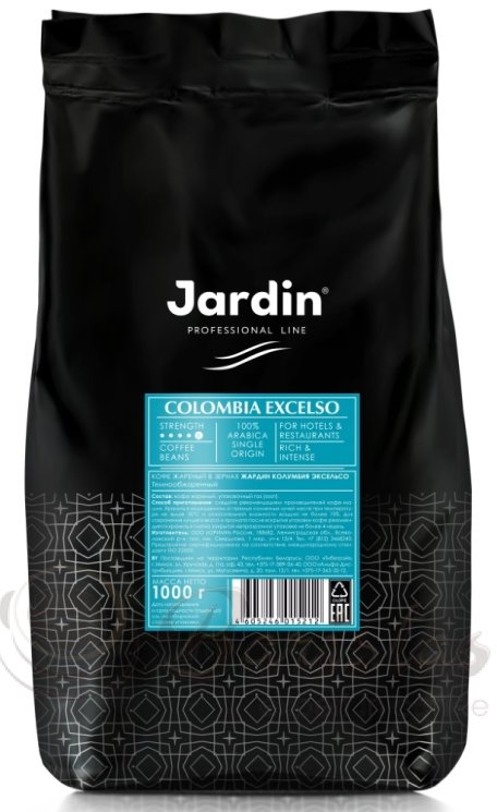 Jardin Colombia Excelso 1 кг кофе в зернах пакет