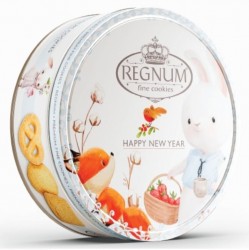 Regnum Зайчик с корзинкой печенье сдобное с кокосовой стружкой 400г ж/б