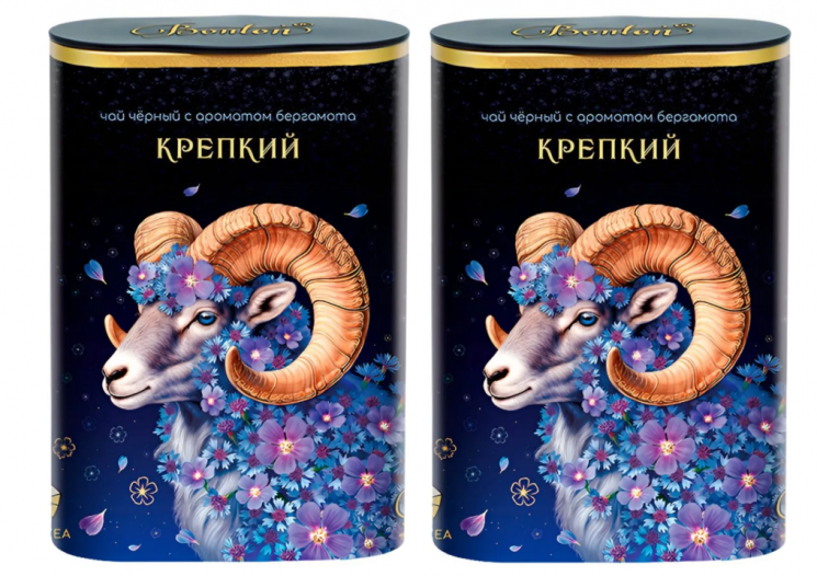Bonton Коза 2027 год КРЕПКИЙ черный чай 100 г х 2 шт