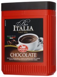 Saquella Bar Italia горячий шоколад 400г пл/банка красная квадратная какао 21%
