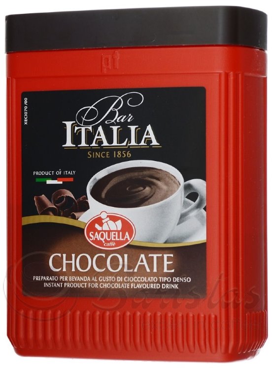 Saquella Bar Italia горячий шоколад 400г пл/банка красная квадратная (какао 21%)