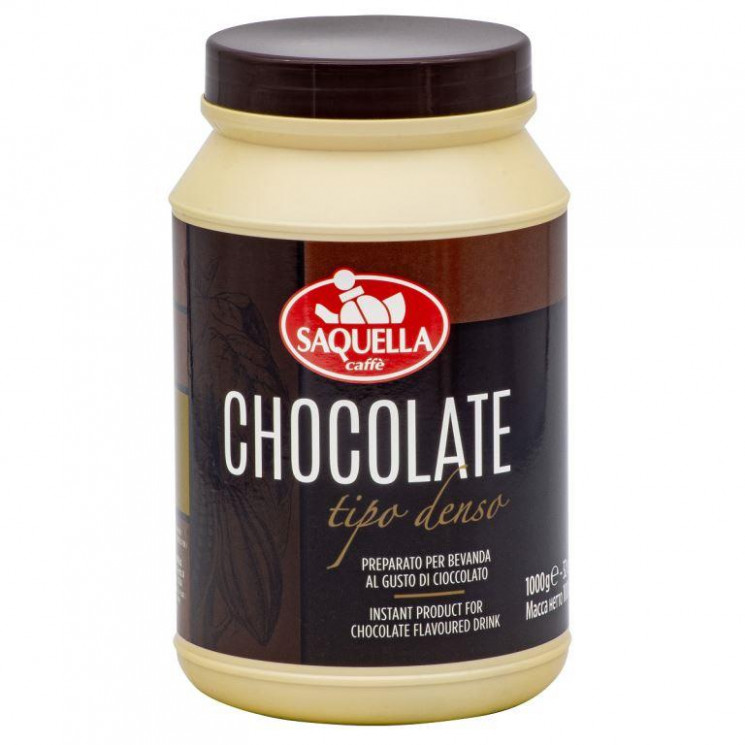 Saquella Chocolate горячий шоколад 1 кг пл/банка какао 21%