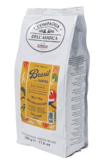 Compagnia Dell'Arabica Brasil Santos Delicato кофе в зернах 500г пакет