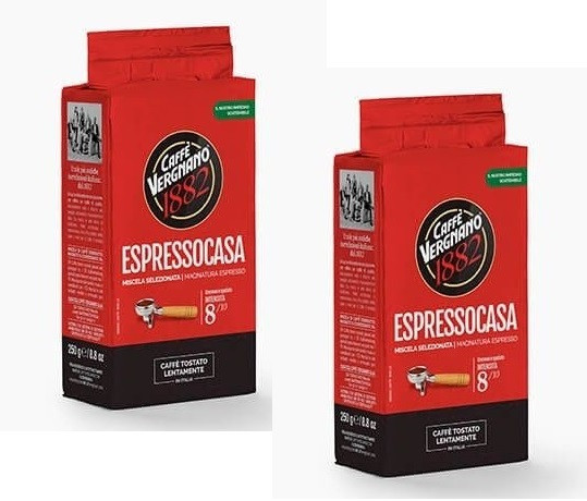 Vergnano EspressoCasa Кофе молотый 250 г (2 штуки)