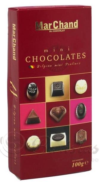 MarChand Mini Pralines 100г ассорти шоколадных конфет подарочная упаковка