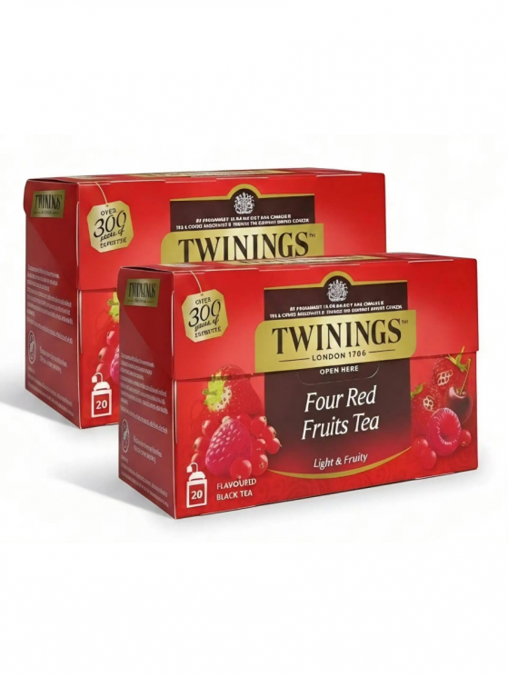  Twinings Чай черный  Four Red Fruits красные фрукты и ягоды 20x2 г 2 Пачки
