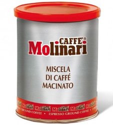 Molinari Cinque Stelle (5 звезд) кофе молотый 250 г жестяная банка