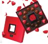Bostani Шоколадные Сердечки 175г с розой подарочная картонная коробка