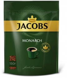 Кофе растворимый Jacobs Monarch сублимированный пакет 150 г