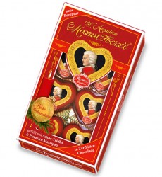 Reber Mozart Heart 80г шоколадные мини сердечки темный шоколад