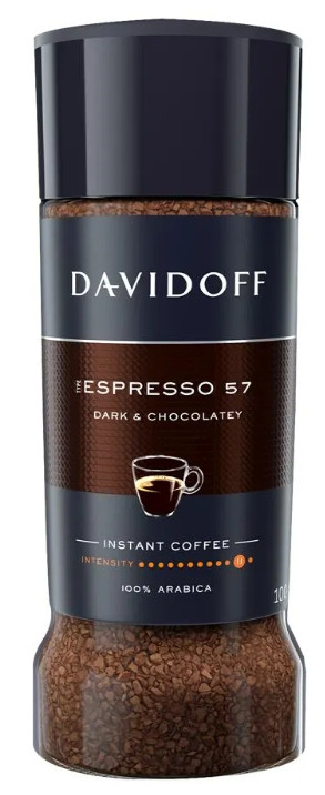 Davidoff Espresso 57 Dark and Chocolatey кофе растворимый 100г ст/б