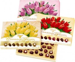 Colian Шоколадные Секреты / тюльпаны 238гр конфеты шоколадные картон